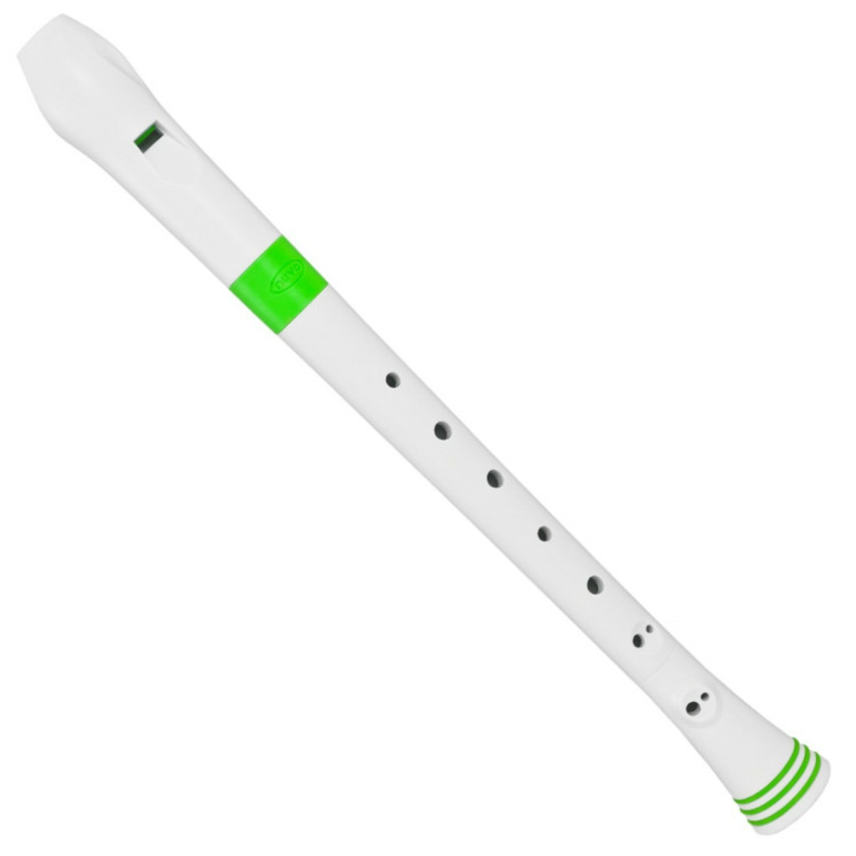 фото Блокфлейта nuvo recorder white/green сопрано, строй - с, немецкая система