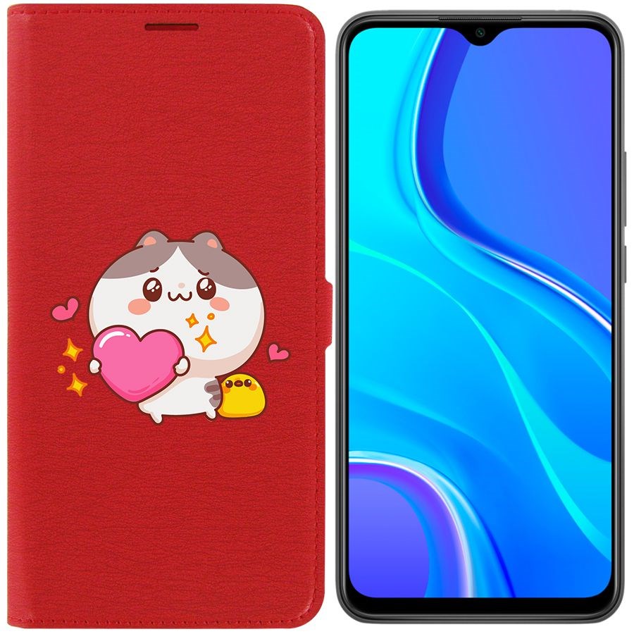

Чехол-книжка Krutoff Eco Book для Xiaomi Redmi 9 Сердце для тебя (красный)