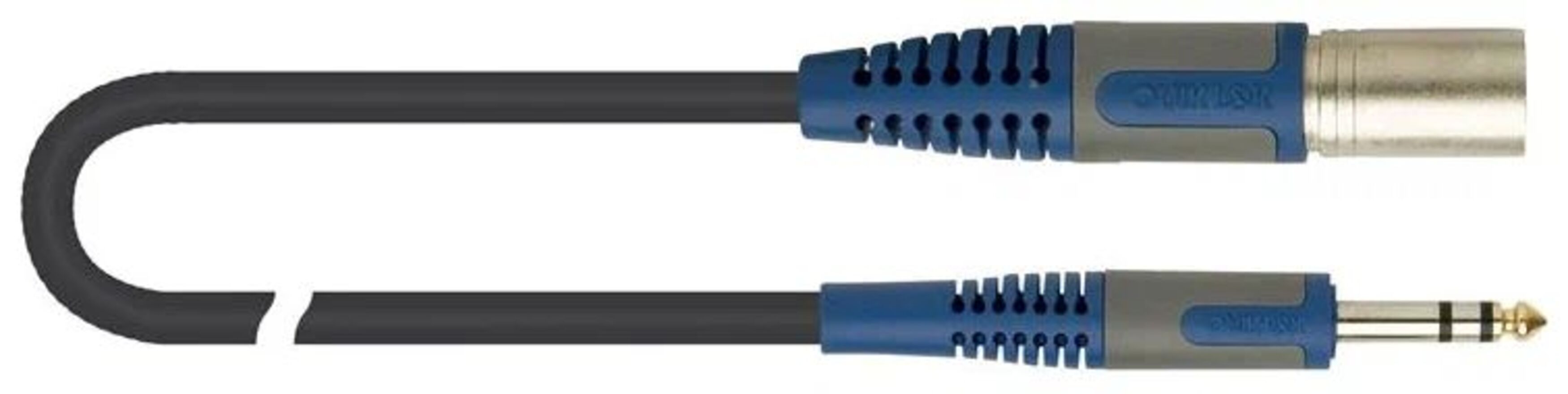 Микрофонный кабель Quik Lok RKSM344-2 с разъемами XLR папа - Stereo Jack, 2 м