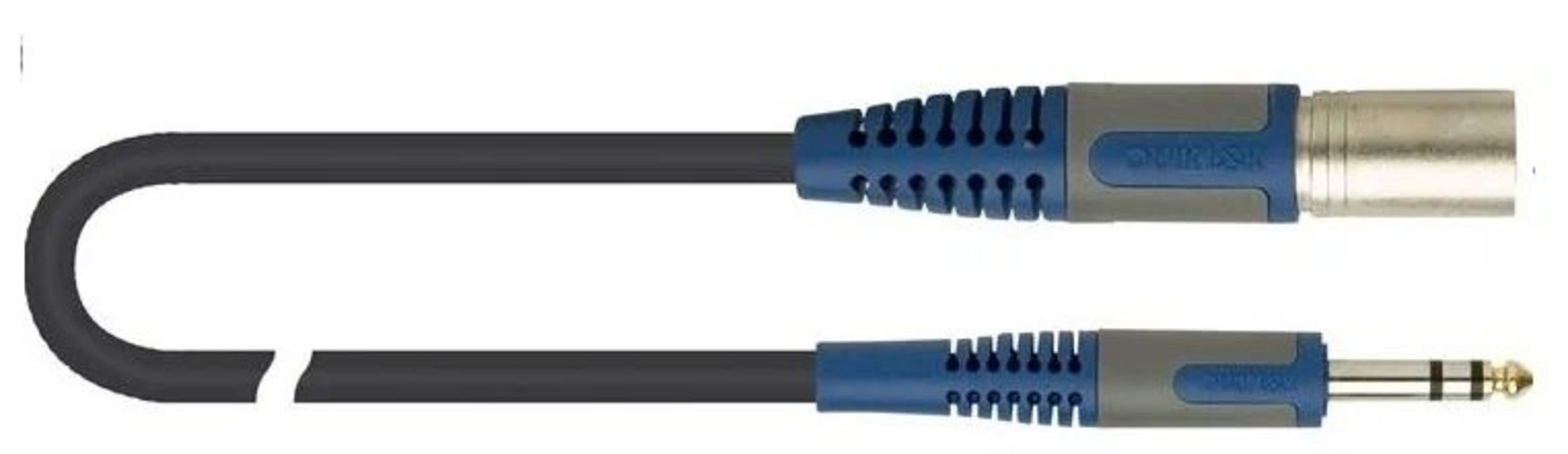 Микрофонный кабель Quik Lok RKSM344-5 с разъемами XLR папа - Stereo Jack, 5 м