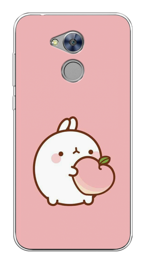 

Чехол Awog на Honor 6A "Кролик с персиком", Разноцветный, 63650-1