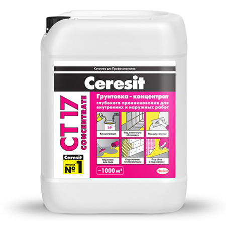 фото Грунтовка ceresit ct 17 concentrate