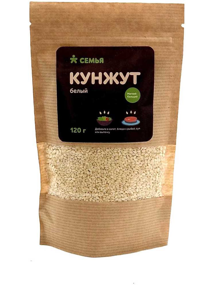 

Кунжут Семья белый 120 г