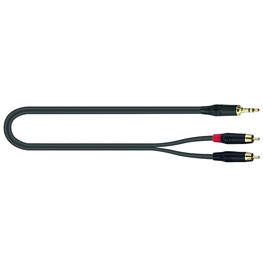 Компонентный кабель Quik Lok JUST J352RCA 1 разъёмы Mini Jack Male Stereo (3,5 mm) - 2RCA