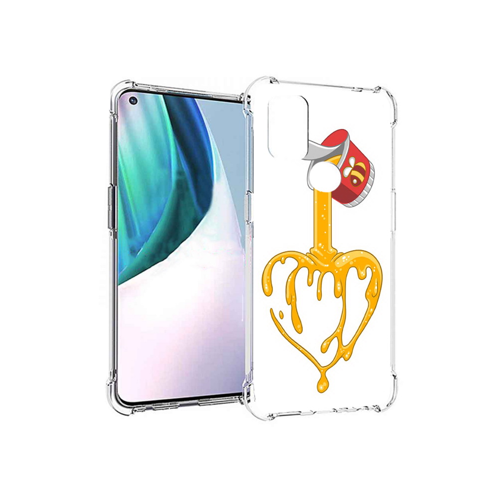 

Чехол MyPads Tocco для OnePlus Nord N10 5G медовое сердце (PT227047.129.471), Прозрачный, Tocco