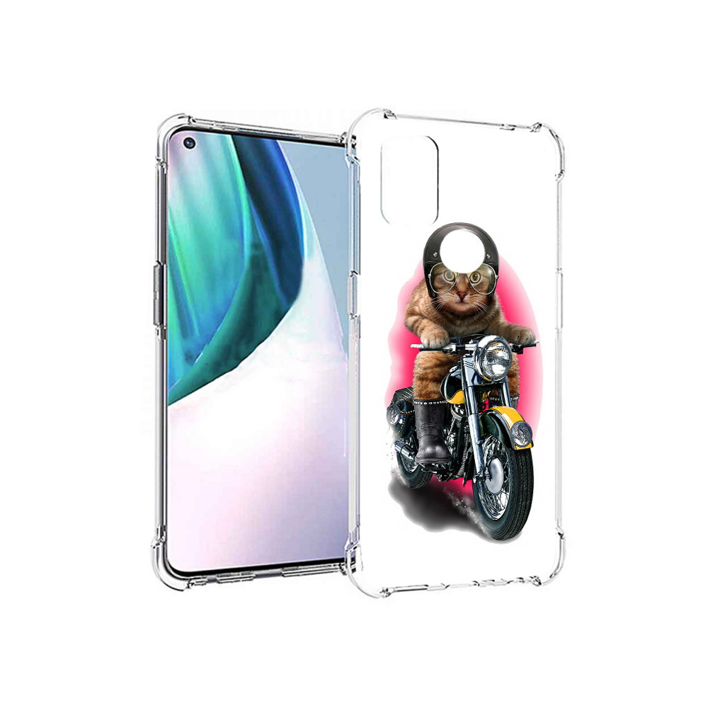 

Чехол MyPads Tocco для OnePlus Nord N10 5G мото-кот (PT227047.129.485), Прозрачный, Tocco