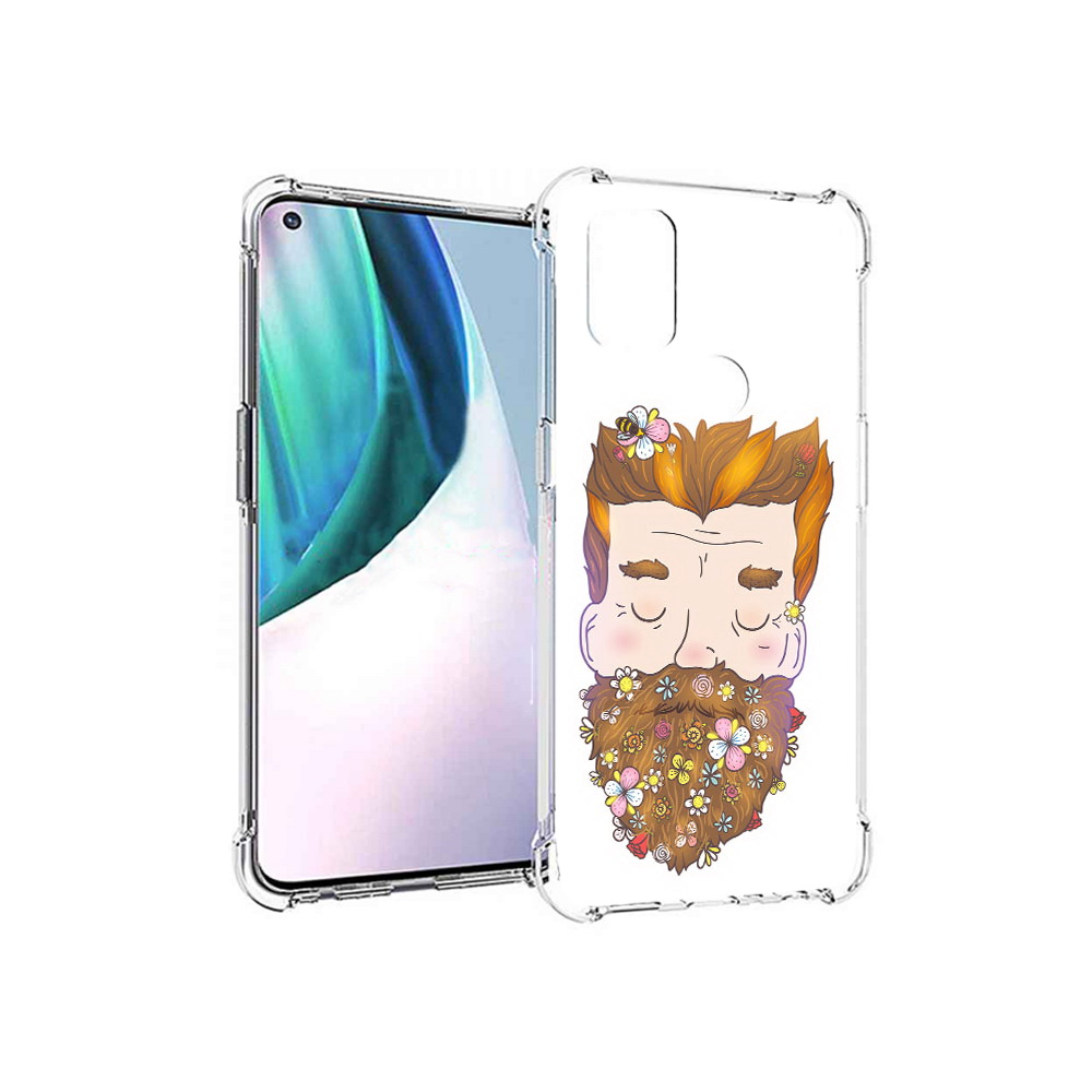 

Чехол MyPads Tocco для OnePlus Nord N10 5G мужчина с цветами в бороде (PT227047.129.489), Прозрачный, Tocco
