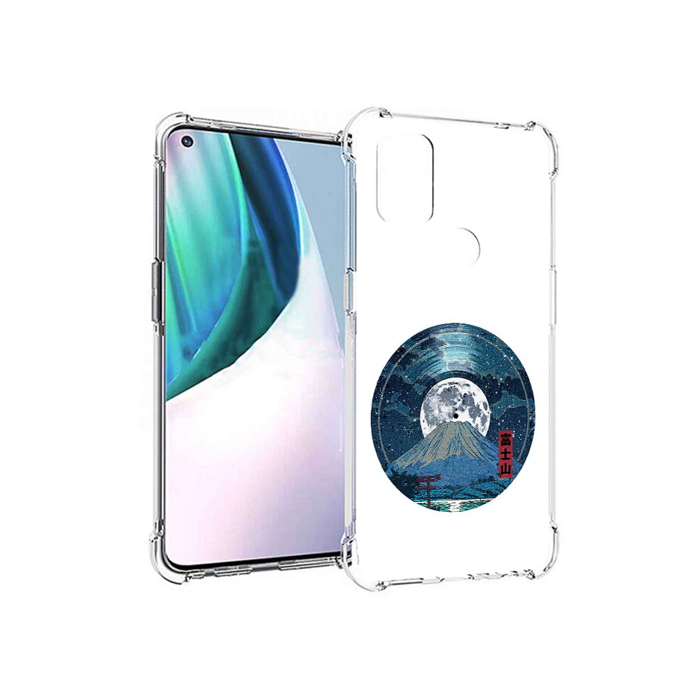 

Чехол MyPads Tocco для OnePlus Nord N10 5G нарисованная виниловая гора с луной, Прозрачный, Tocco