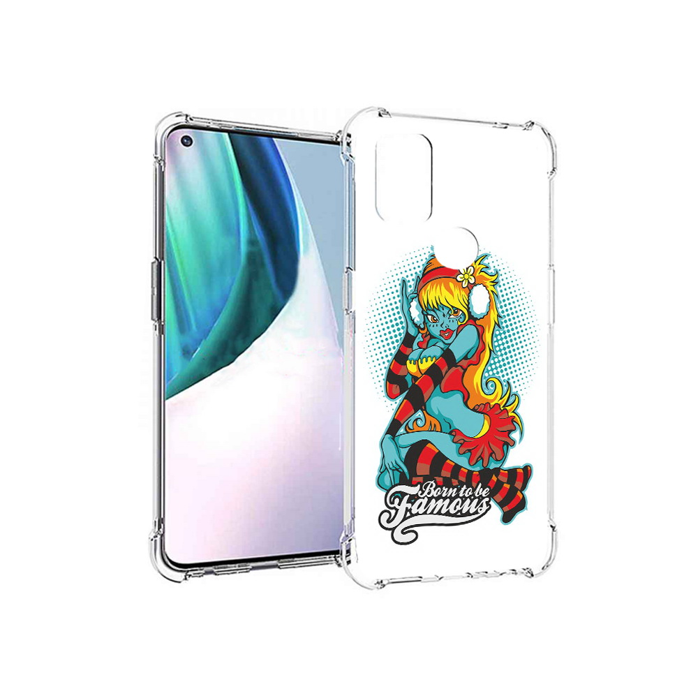 

Чехол MyPads Tocco для OnePlus Nord N10 5G нарисованная девушка в наушниках, Прозрачный, Tocco