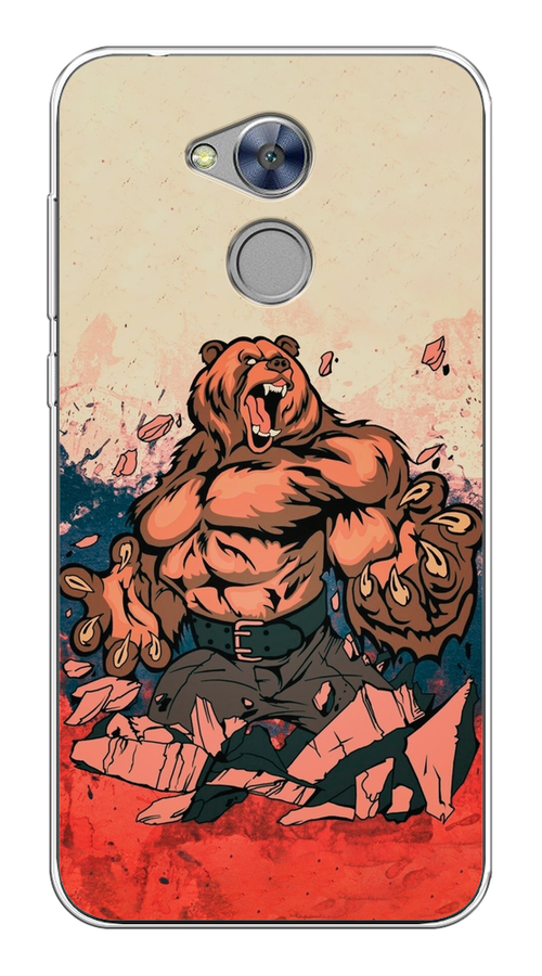 

Чехол Awog на Honor 6A "Медведь с флагом РФ", Разноцветный, 63650-2