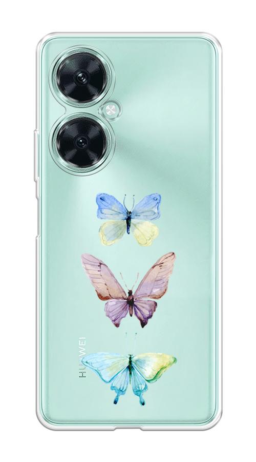 

Чехол на Huawei Nova 11i "Акварельные бабочки", Бирюзовый;розовый, 6121750-1