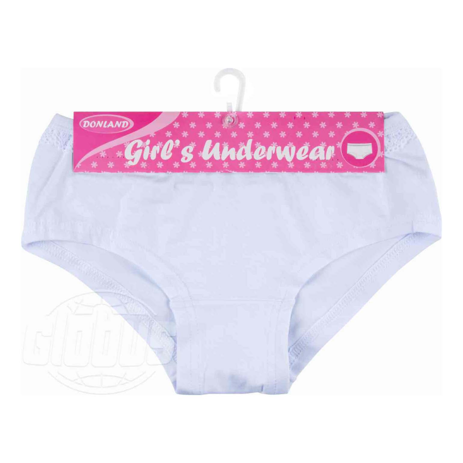 

Трусы шортики для девочки р 110-140 Donland белые