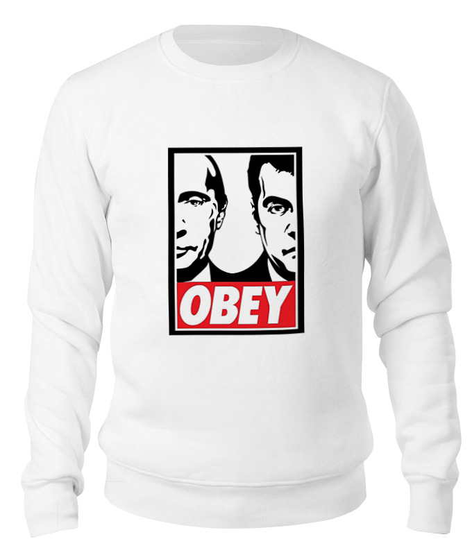 

Свитшот унисекс Printio Путин & медведев белый S, Путин & медведев