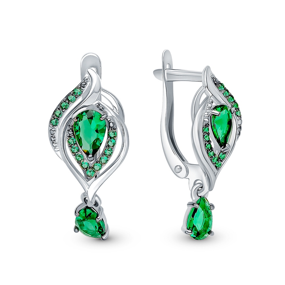 

Серьги из серебра 585Gold 702011256, фианит, 702011256