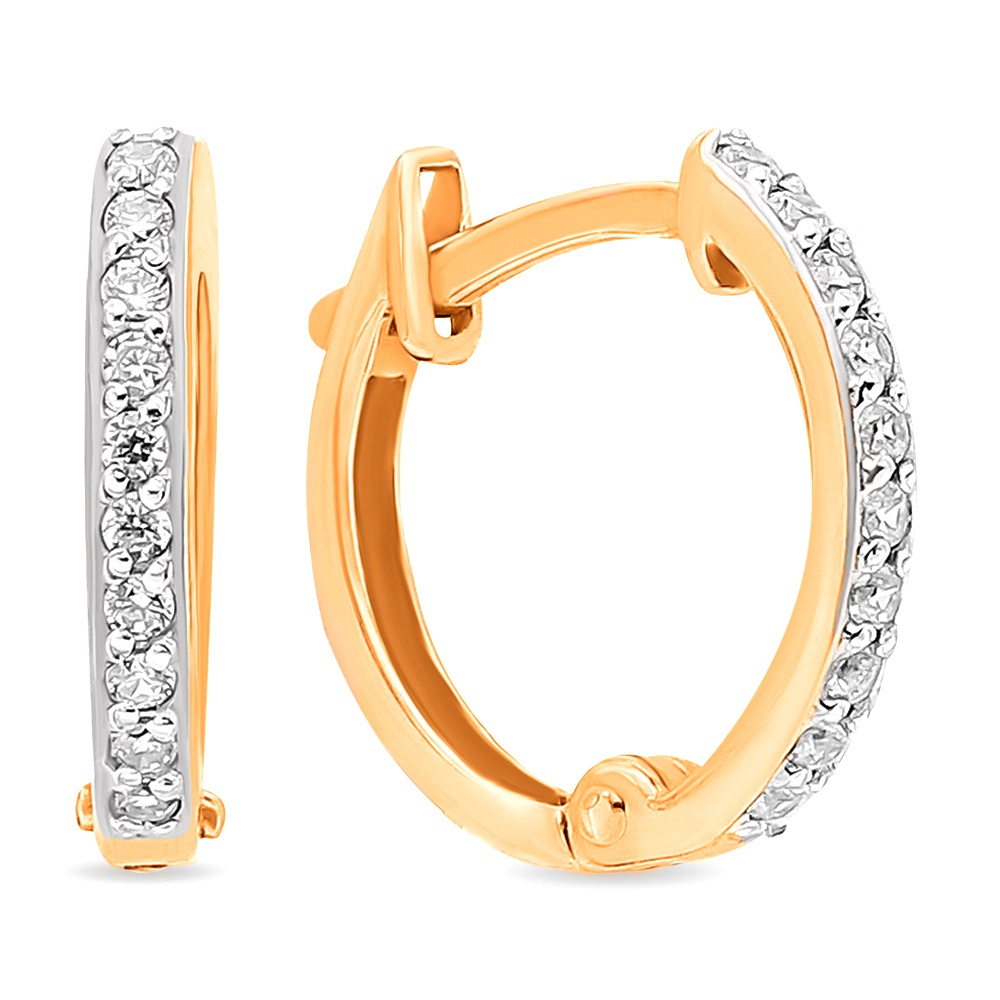 

Серьги из красного золота 585Gold 302006528, фианит, 302006528