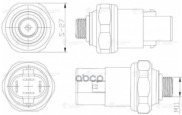 

Датчик давлени хладагента дл а/м Toyota Camry (07-)/RAV 4 (06-) (4pin) (LRPS 1902)