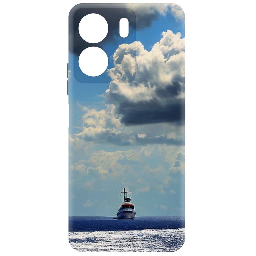 Чехол-накладка Krutoff Soft Case Море для Poco C65 черный