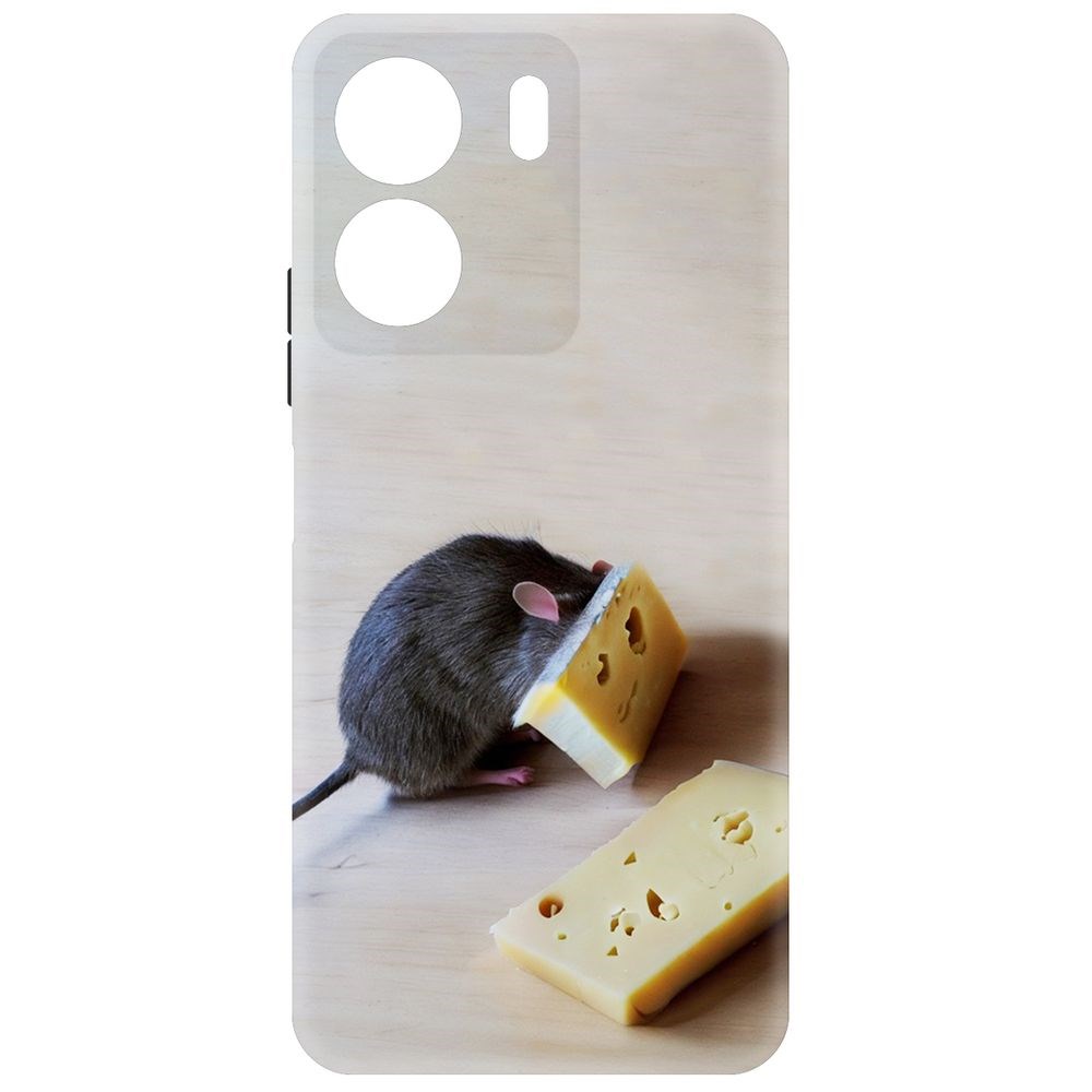

Чехол-накладка Krutoff Soft Case Мышь и сыр для Poco C65 черный