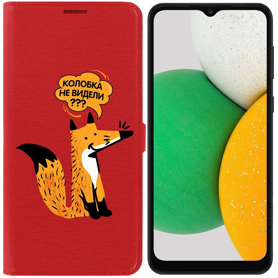 

Чехол-книжка Krutoff Eco Book для Samsung Galaxy A03 Core (A032) Лиса (красный)