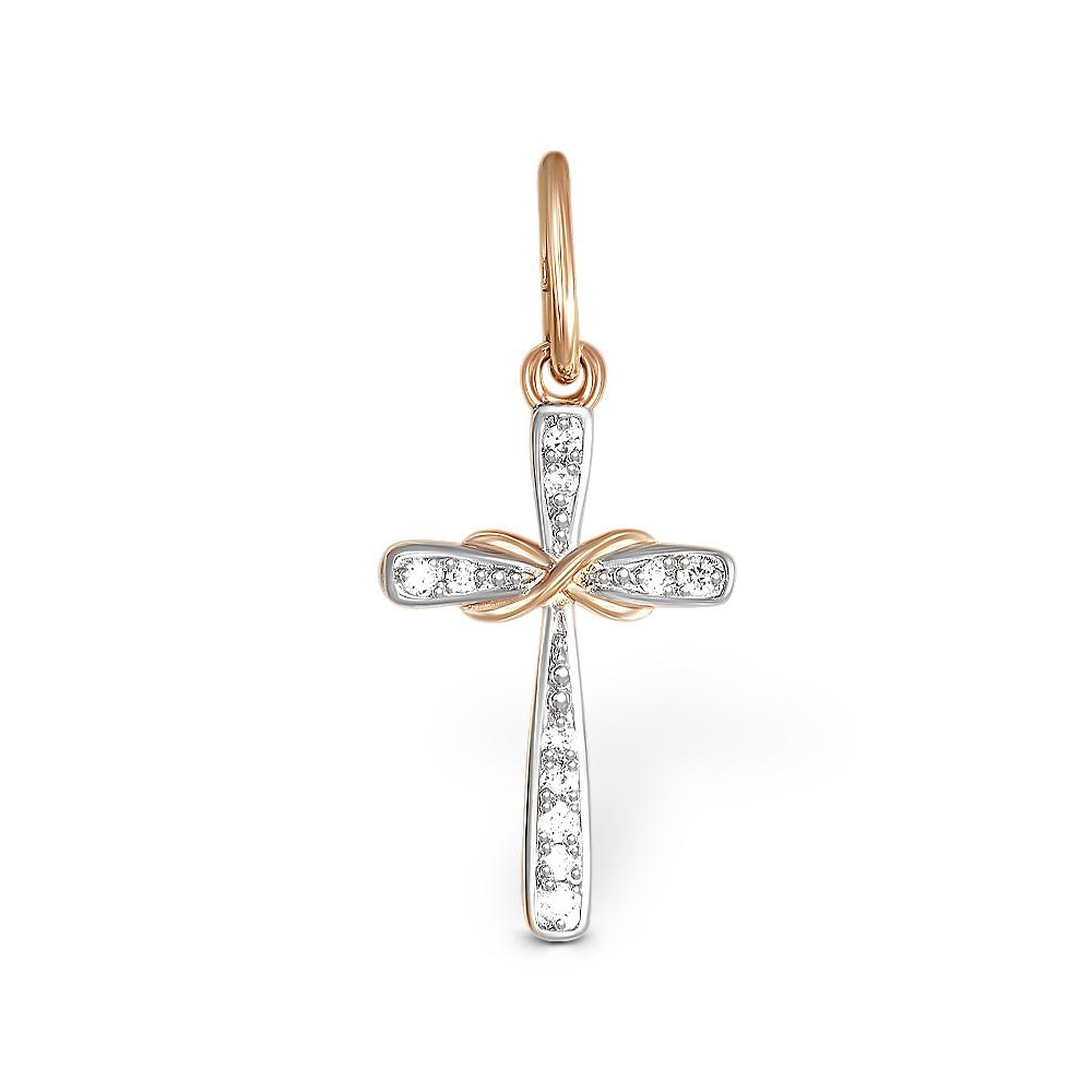 Подвеска из красного золота 585Gold 103002027, бриллиант