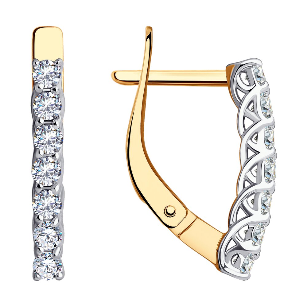 

Серьги из красного золота Diamant 51-120-01914-1, фианит, 51-120-01914-1