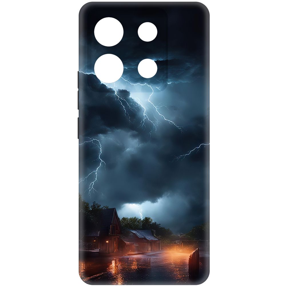 

Чехол-накладка Krutoff Soft Case Ночная гроза для Poco X6 черный