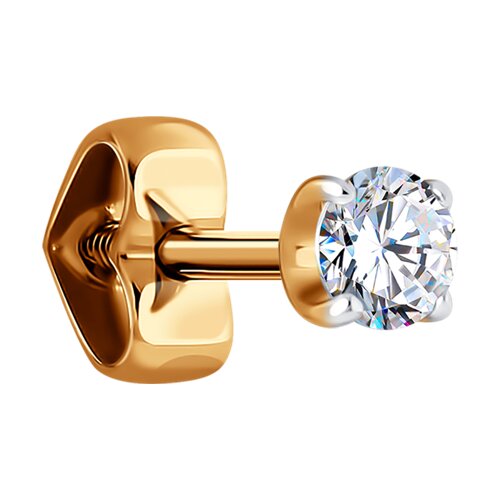 

Моносерьга из красного золота Diamant 51-127-02068-1, фианит, 51-127-02068-1