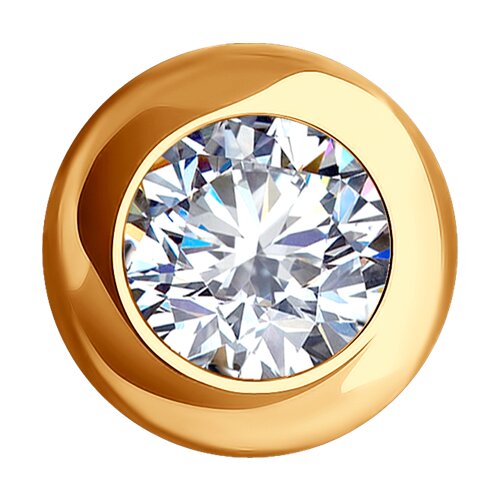 Бегунок из красного золота Diamant 51-130-02125-1, фианит