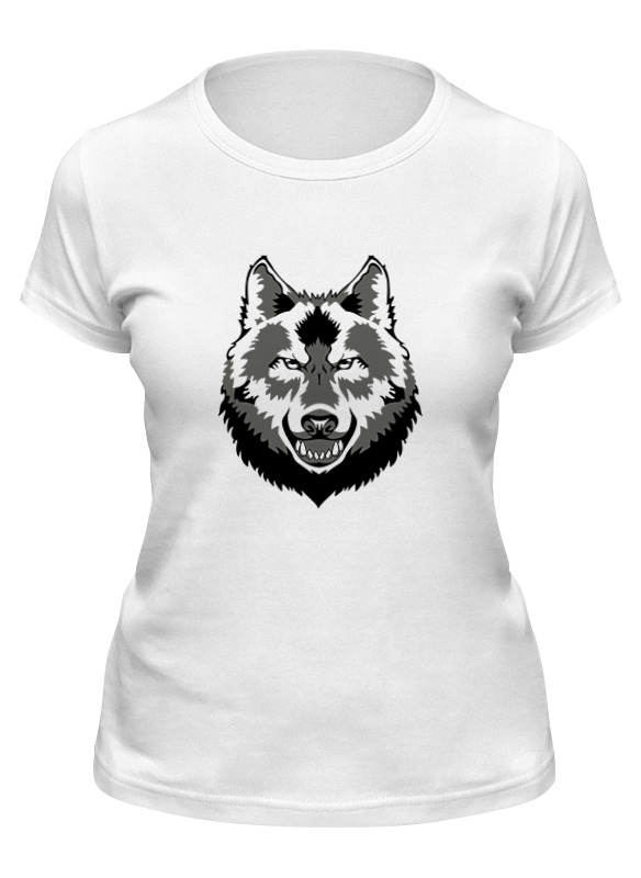 

Футболка женская Printio Grey wolf белая L, Белый, Grey wolf