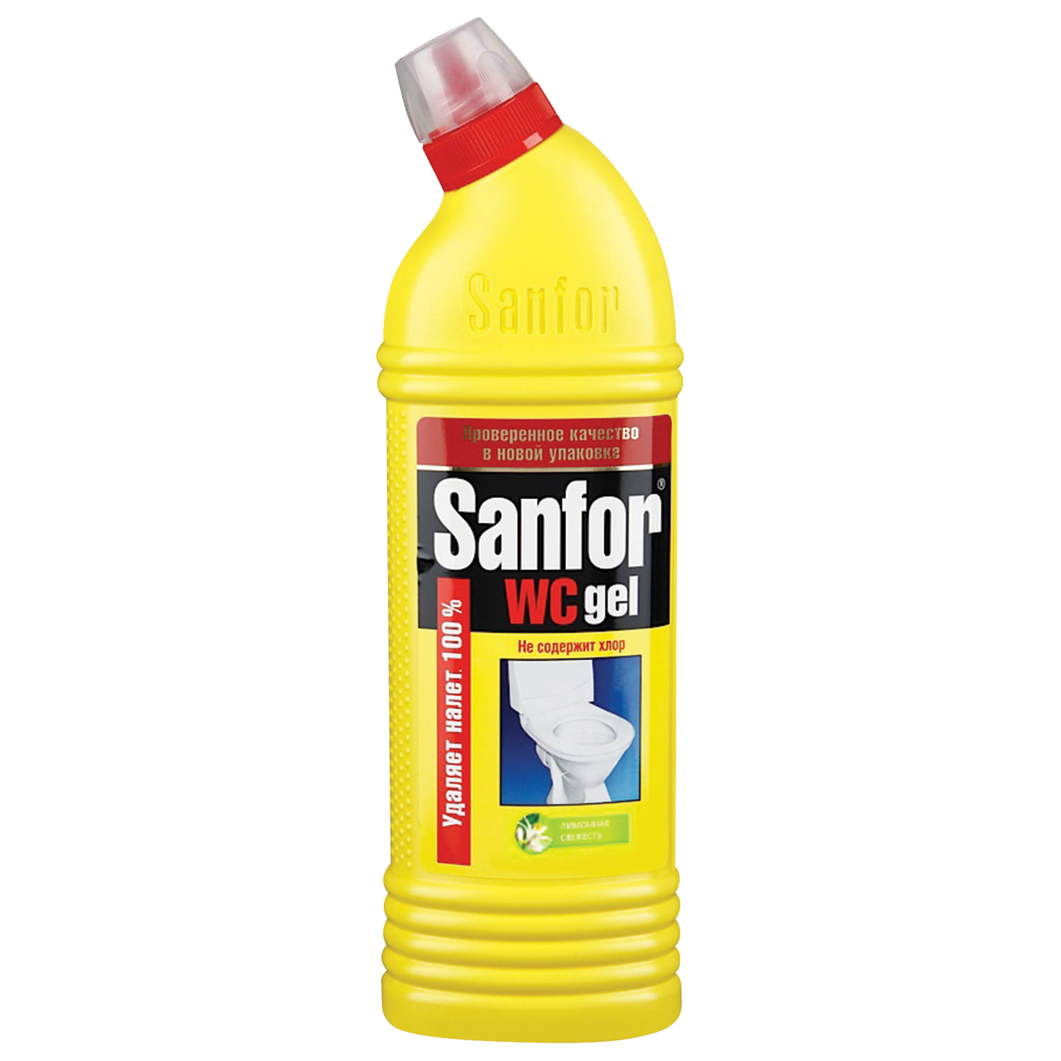 фото Гель чистящий sanfor wс lemon fresh для сантехники, 1 л