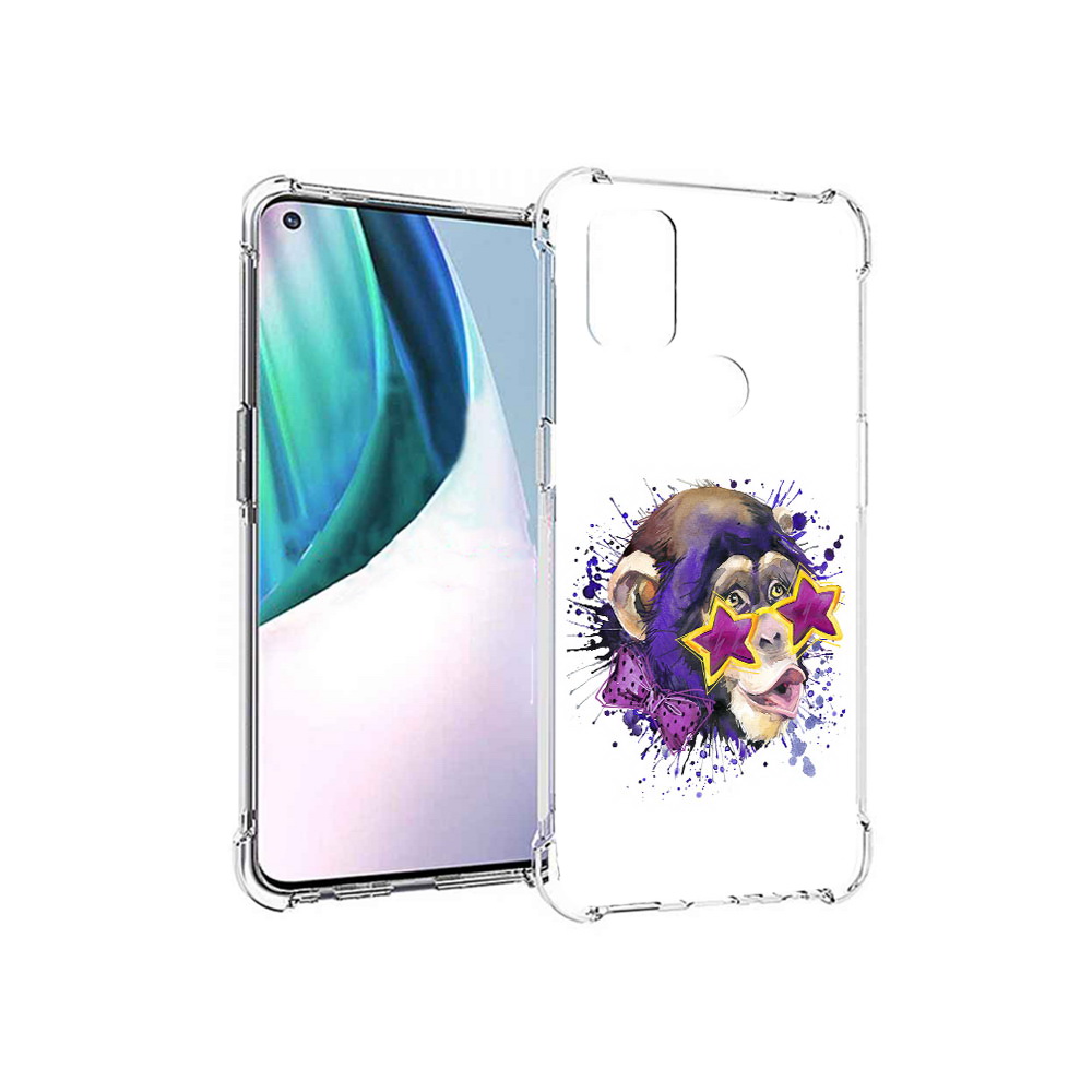 

Чехол MyPads Tocco для OnePlus Nord N10 5G обезьяна в очках (PT227047.129.524), Прозрачный, Tocco