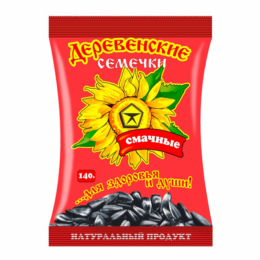 

Семечки Деревенские Смачные жареные 140 г