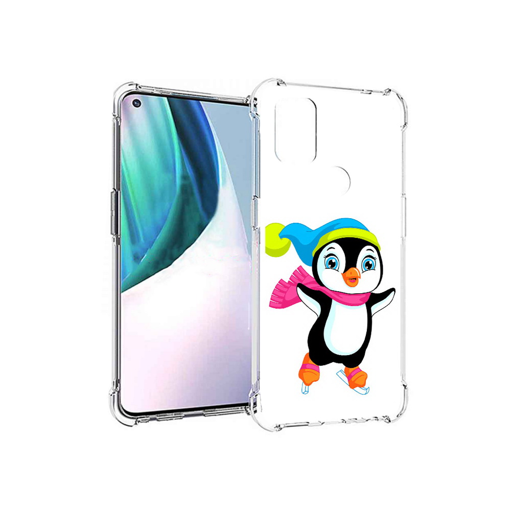 

Чехол MyPads Tocco для OnePlus Nord N10 5G пингвин на коньках (PT227047.129.540), Прозрачный, Tocco