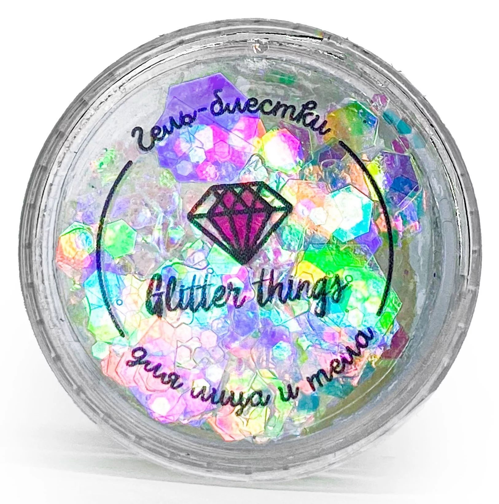 Гель-блестки для лица и тела Glitter Things Радужная русалка 5 мл 400₽