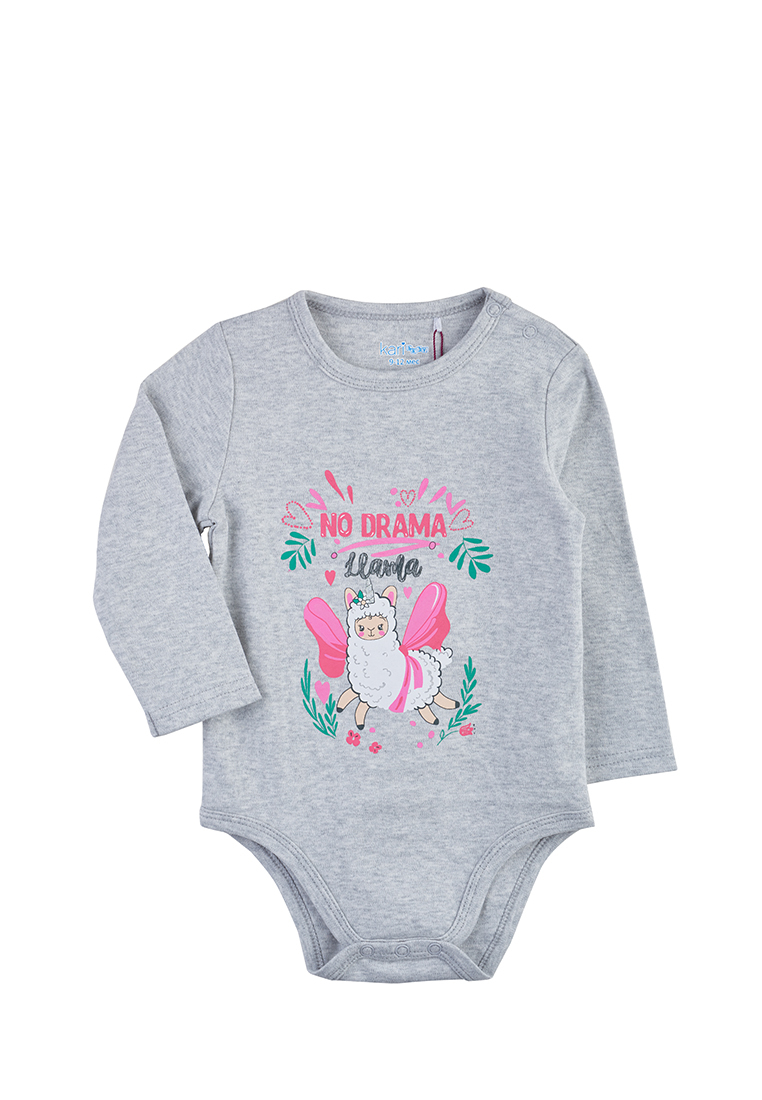 

Боди детское Kari baby SS20B04400501 серый р.86, SS20B04400501