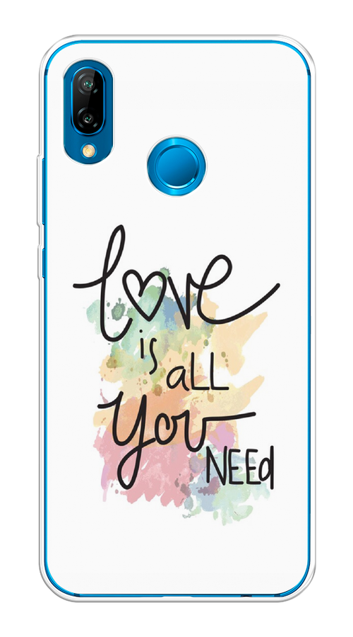 

Чехол на Huawei P20 Lite/Nova 3E "Love is all you need", Белый;черный;зеленый, 64450-1