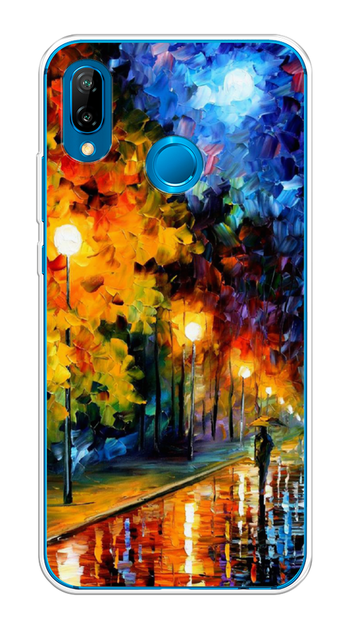 

Чехол на Huawei P20 Lite/Nova 3E "Безлюдная улочка", Оранжевый;желтый;синий, 64450-1