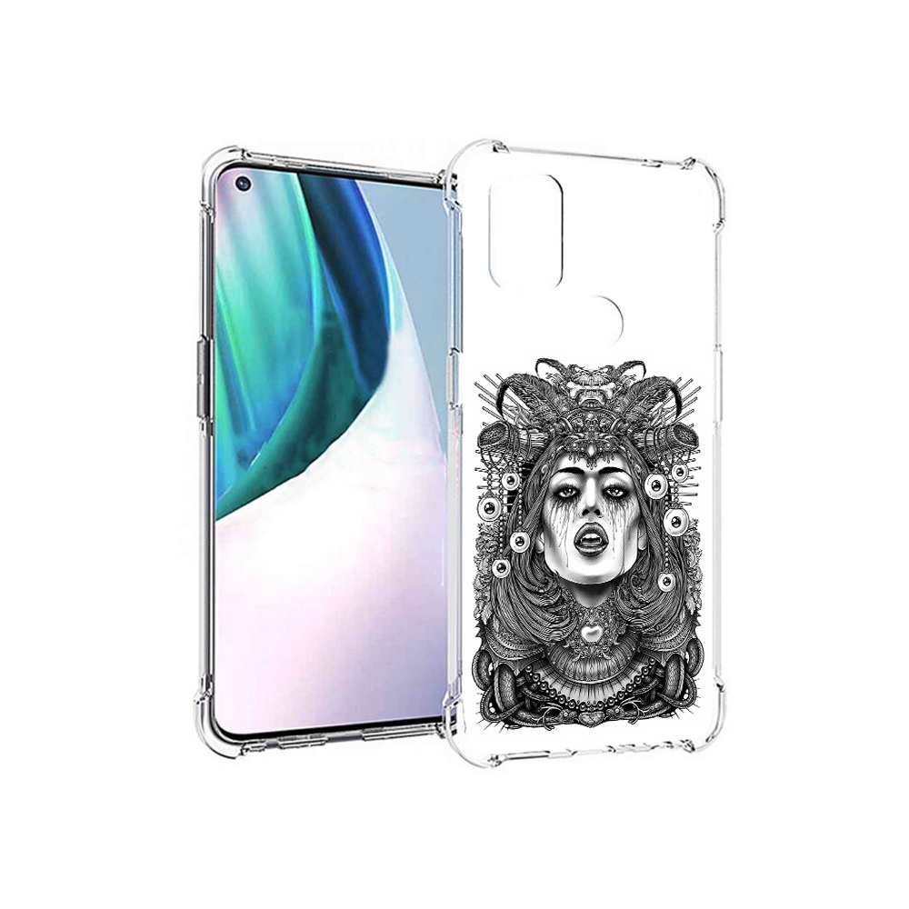 

Чехол MyPads Tocco для OnePlus Nord N10 5G портрет девушки черно белый (PT227047.129.551), Прозрачный, Tocco