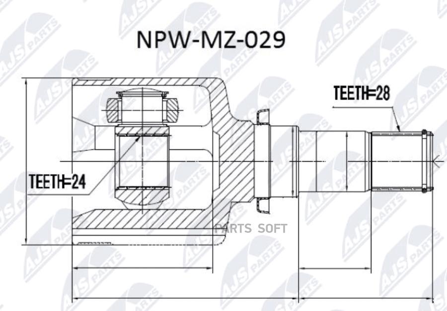 

Шрус Внутр Mazda 3 Bk /Mtm/ 2.0 03 5 Cr /Atm/ 05-07 /Левый/ Nty Npwmz029 NTY арт. NPWMZ029