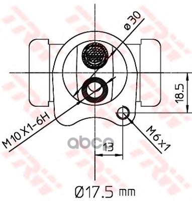 

Рабочий тормозной цилиндр [17,46 mm.]