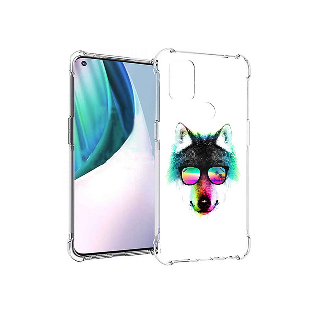

Чехол MyPads Tocco для OnePlus Nord N10 5G радужный волк (PT227047.129.567), Прозрачный, Tocco