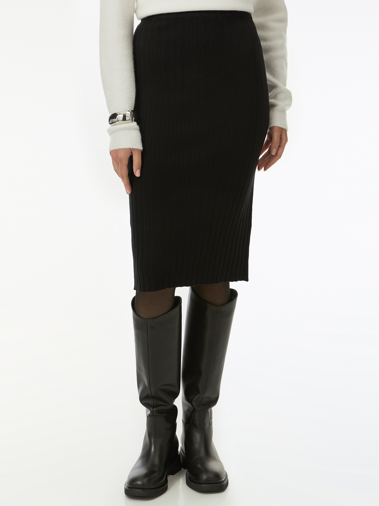 

Юбка женская oodji 63612035 черная XXL, Черный, 63612035