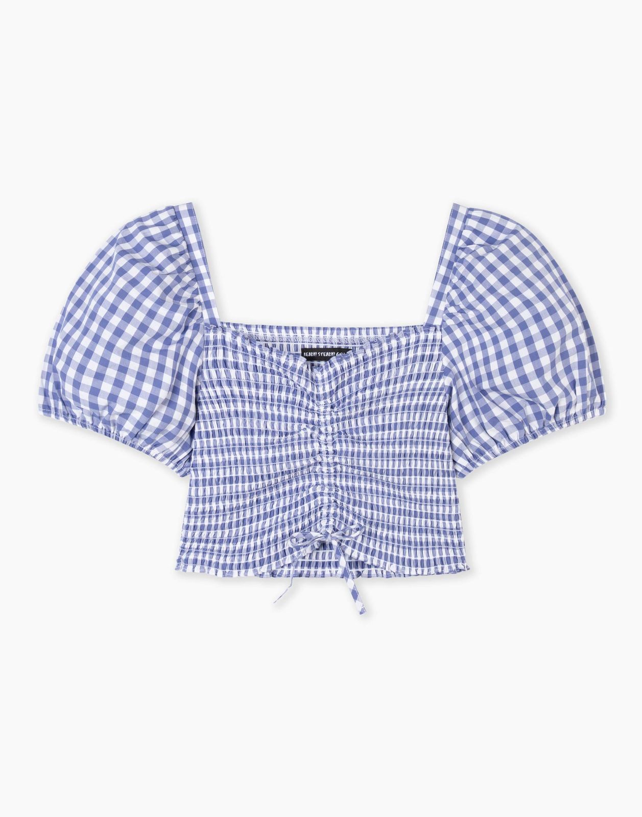 Блузка для девочки Gloria Jeans GWT003598 синий/белый 12-14л/164 конфетные поляны