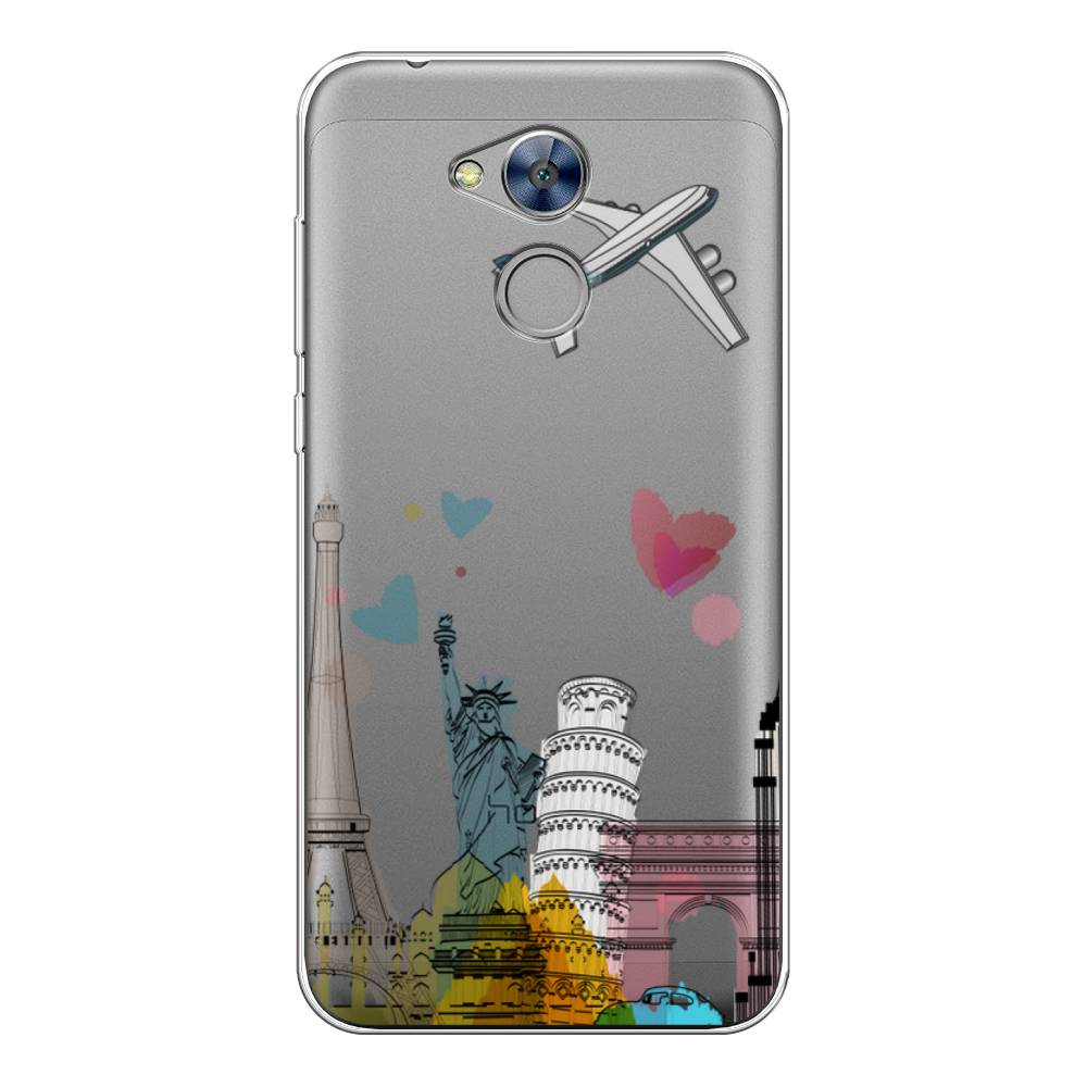 

Чехол Awog на Honor 6A "Самолет путешествий", Разноцветный, 63650-10