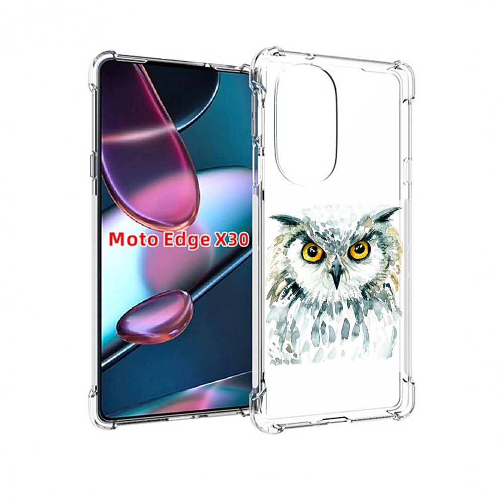 

Чехол MyPads Серьезная сова для Motorola Moto Edge X30, Прозрачный, Tocco