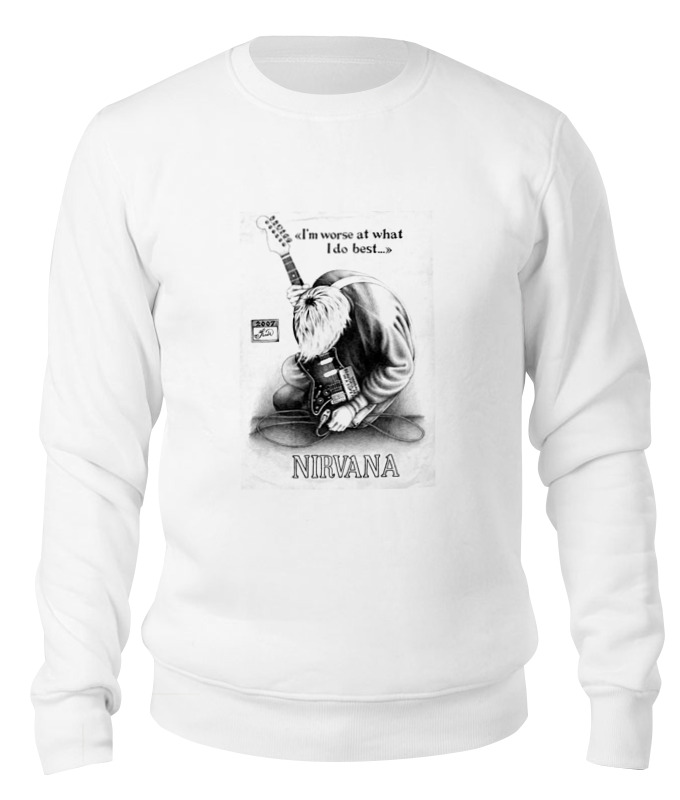 

Свитшот унисекс Printio Nirvana белый XL, Nirvana