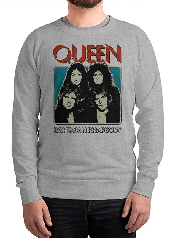 

Свитшот мужской Dream Shirts Queen / Фредди Меркьюри серый 46 RU, Queen / Фредди Меркьюри