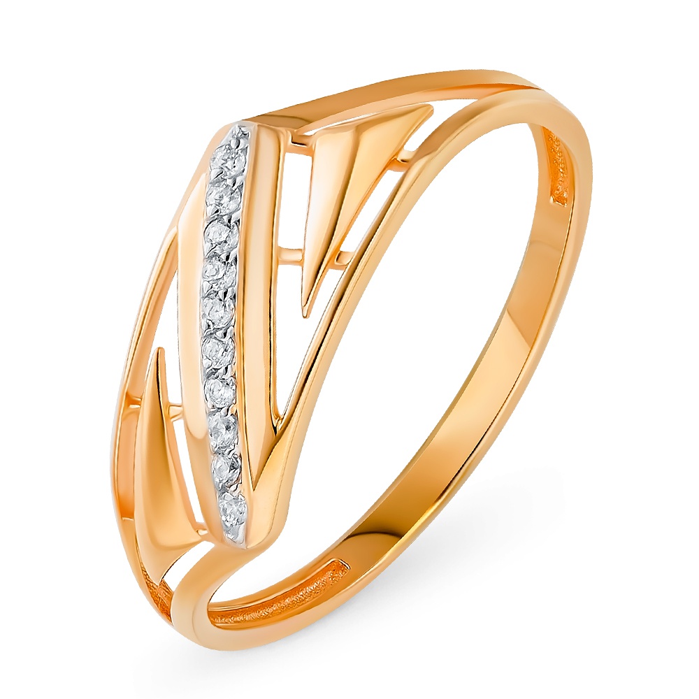 

Кольцо из красного золота р.  585Gold 301012044, фианит, 301012044