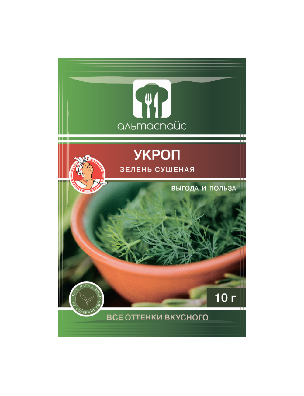 

Укроп зелень сушеная АЛЬТАСПАЙС, 10 г х 10 шт