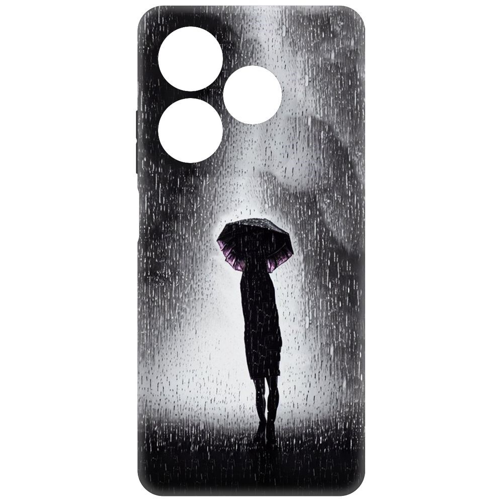 

Чехол-накладка Krutoff Soft Case Ночная крипота для ITEL P55 черный